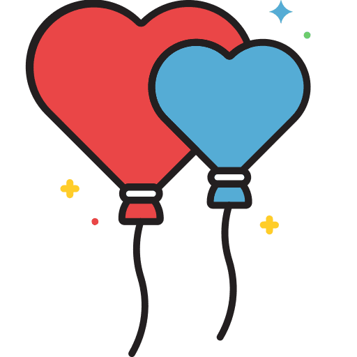 Balloons birthday birthday and party love and romance icon