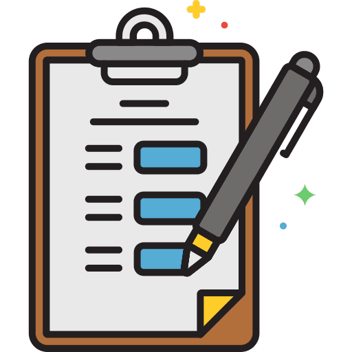 Clipboard study investigation tasks icon
