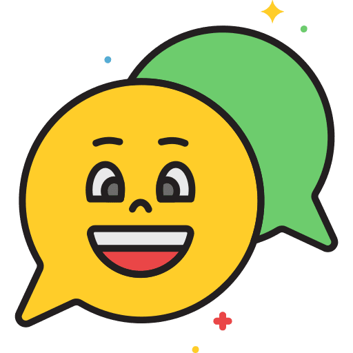 Happy conversation chat smileys icon