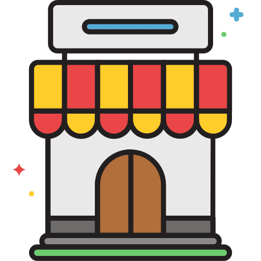 Store architecture building store icon