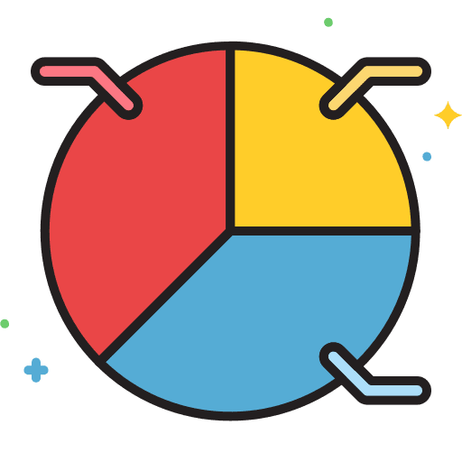 Pie chart graph business graphic icon