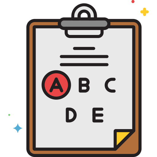 Score social media evaluation document icon