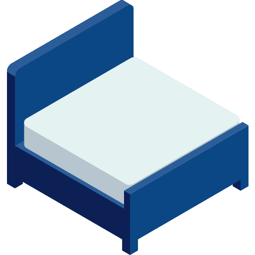 Bed bed comfortable bedroom icon