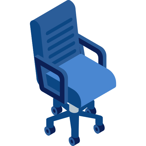Office chair comfortable furniture and household seat icon Office chair comfortable furniture and household seat icon