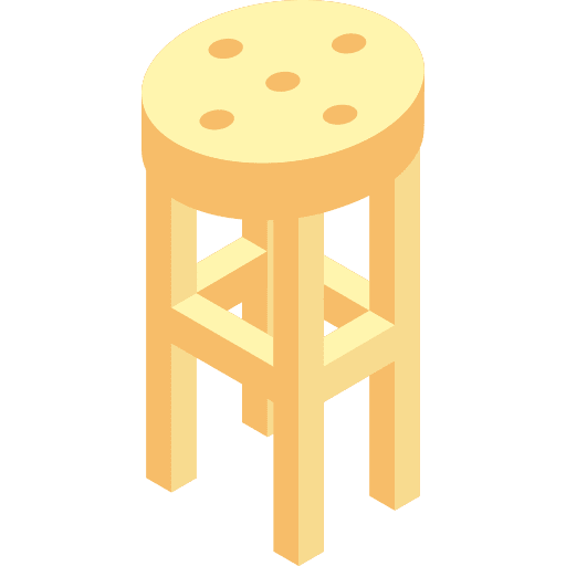 Stool household furniture and household seat icon Stool household furniture and household seat icon