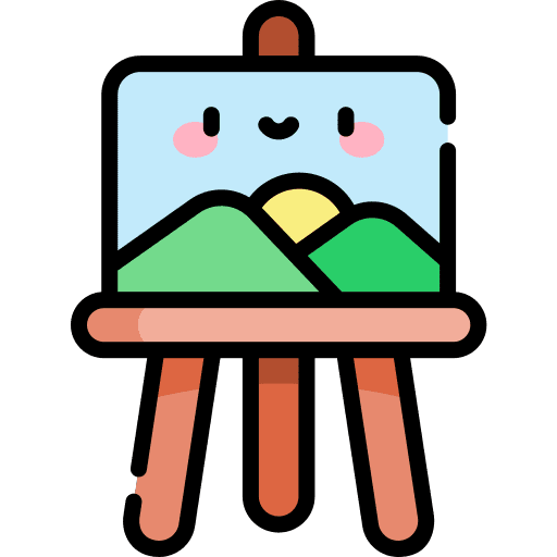 Easel canvas painter paint icon Easel canvas painter paint icon