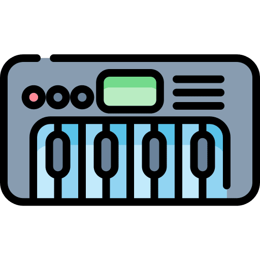 Piano electronics musical instrument organ icon Piano electronics musical instrument organ icon