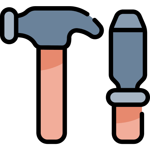 Sculpt tools construction and tools artist icon Sculpt tools construction and tools artist icon