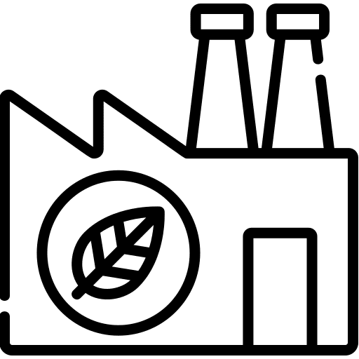 Green factory ecology and environment architecture ecology icon