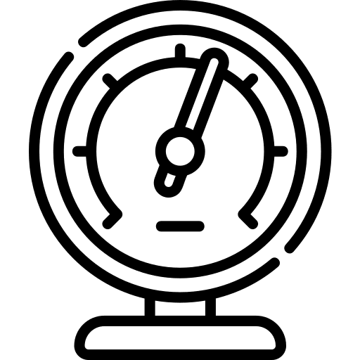 Pressure gauge measure pressure needle icon