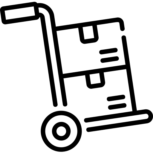 Trolley delivery boxes trolley icon