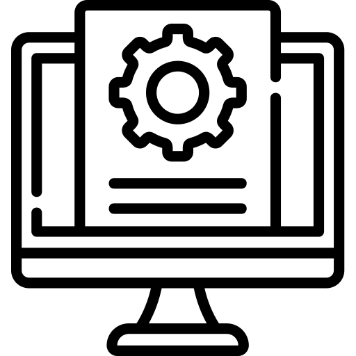 Computer file gear manufacturing icon