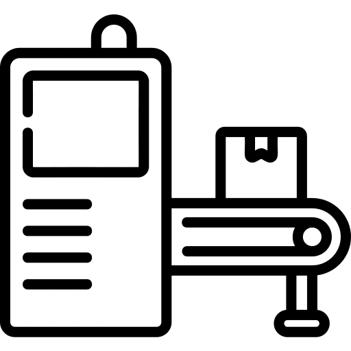 Conveyor logistics factory shipping and delivery icon