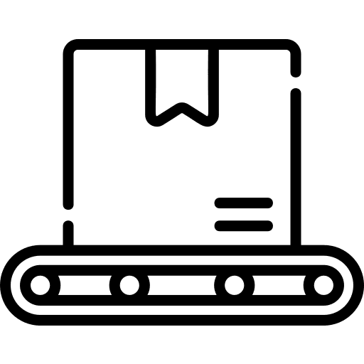 Conveyor robot hook industry icon