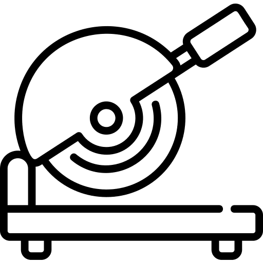 Cutting round electric saw icon