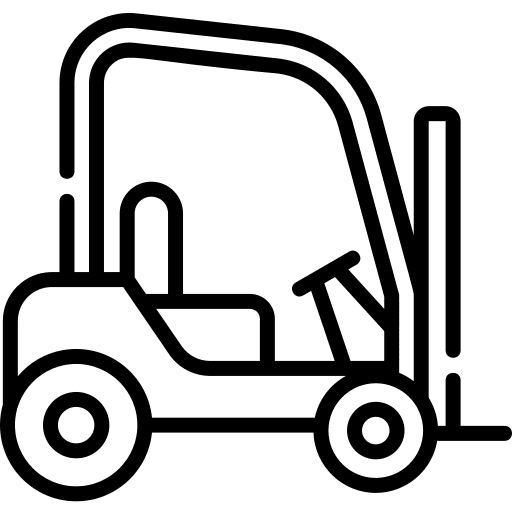 Forklift fork shipping and delivery lift icon
