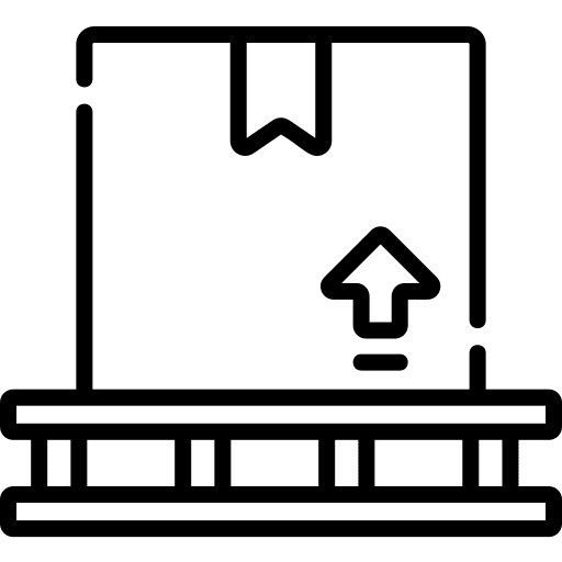 Pallet box package shipping and delivery icon