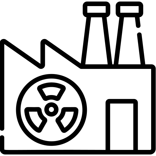 Radioactive ecology and environment buildings nuclear icon