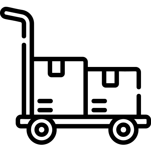 Trolley transport trolley cart icon