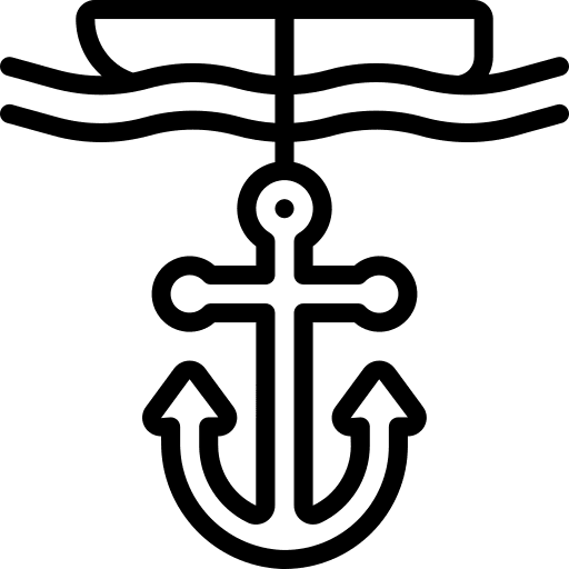 Anchor ship marine transportation icon