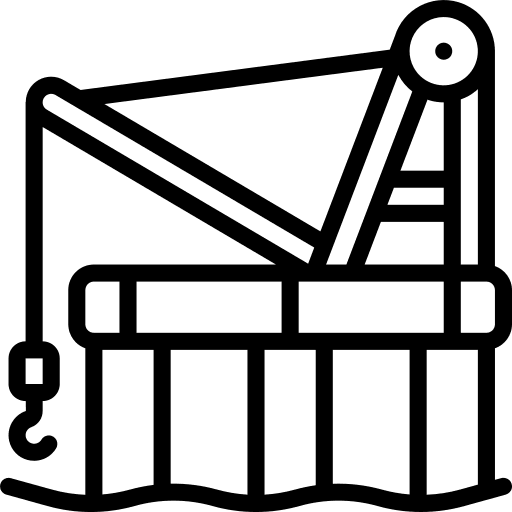 Crane sailboat boat marine icon