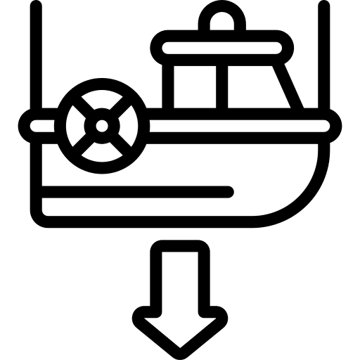 Lifeboat sailboat transportation ship icon