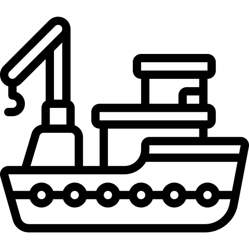 Boat ship transportation sea icon