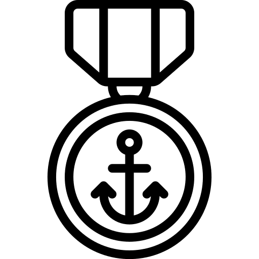 Medal sea sailboat miscellaneous icon