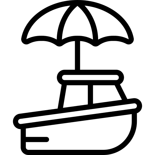 Insurance boat ocean sea icon