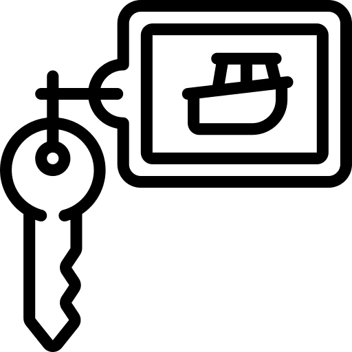 Keys security ship marine icon