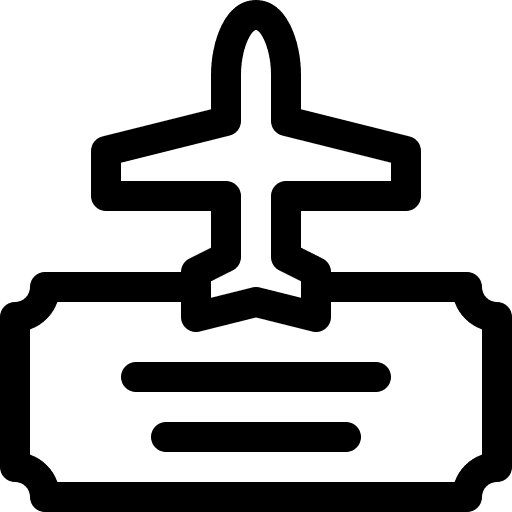 Plane ticket airplane ticket travel plane ticket icon