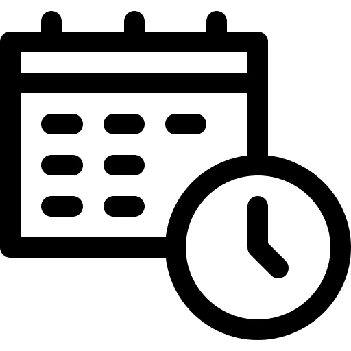 Time organization calendars romantic date icon