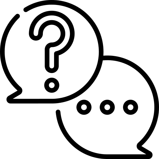 Question message commerce and shopping interface icon