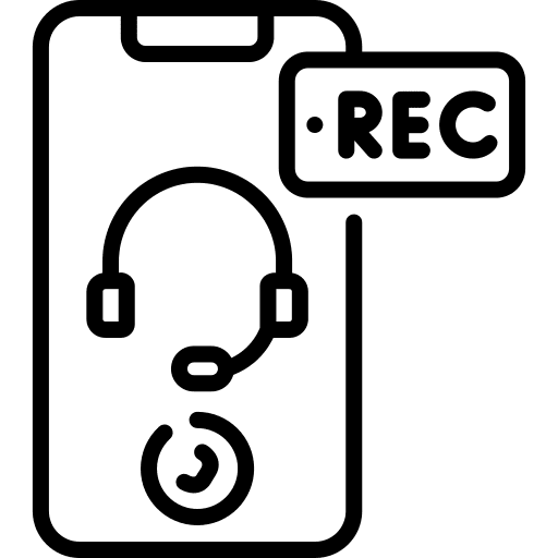 Recorded call recorded call telemarketer customer service icon