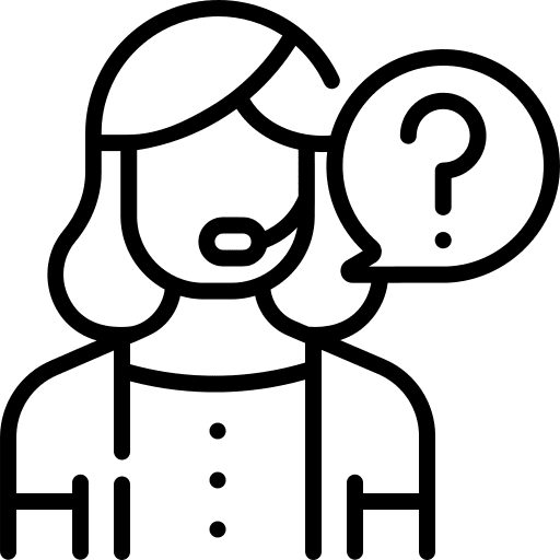 Call center agent headset assistance delivery icon