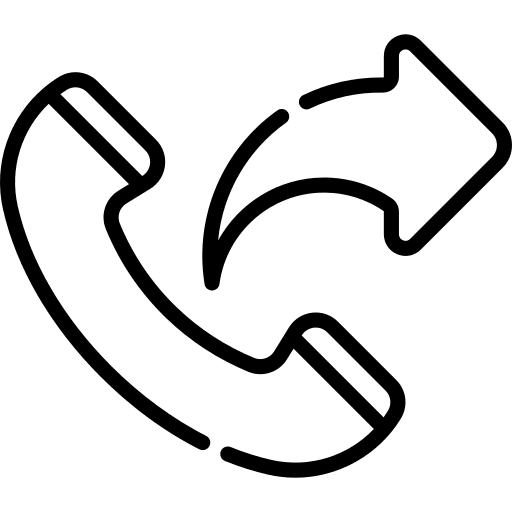 Outbound commerce and shopping phone contact communications icon