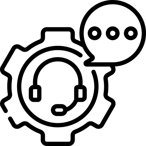 Support commerce and shopping call center delivery icon