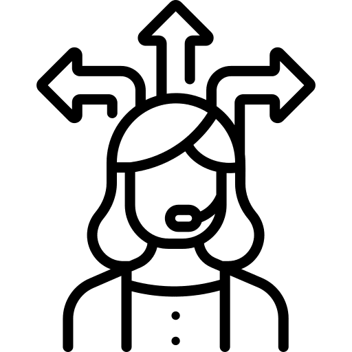 Call center agent customer support headphones telemarketer icon