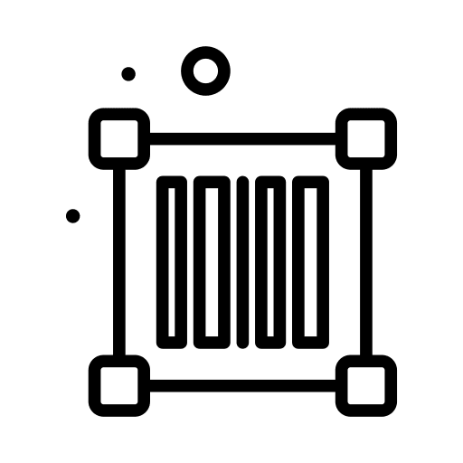 Barcode shapes and symbols code scan icon