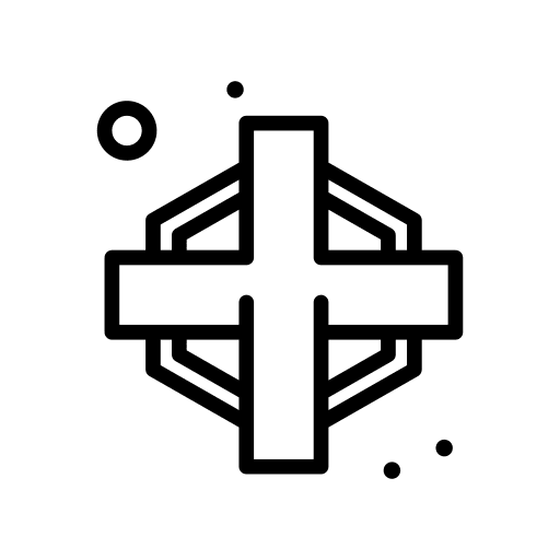 Cross add shapes and symbols plus icon