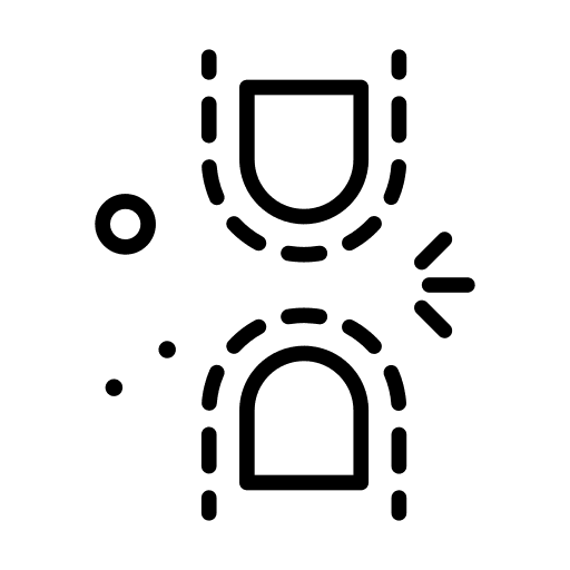 Fingers touch contagion nails icon