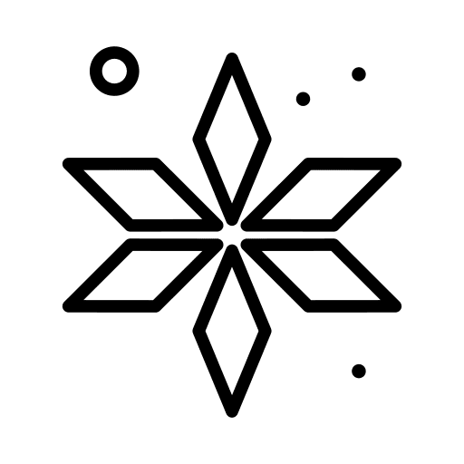 Flower abstract shapes and symbols shape icon