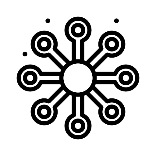 Flower amulet shape flower icon