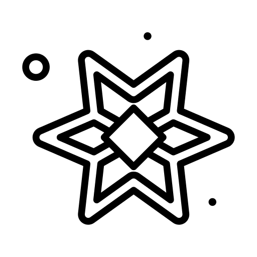 Star decoration night star icon