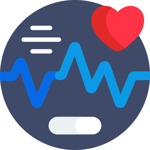 Heart rate monitor healthcare heartbeat monitor icon