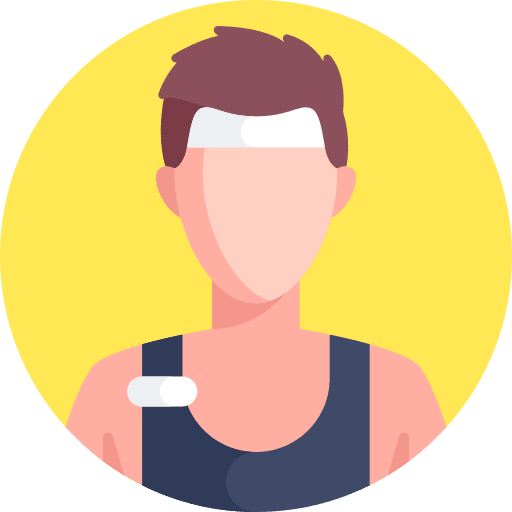 Sportsman avatar sporty people icon