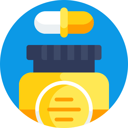 Vitamins bottle healthcare and medical nutrition icon