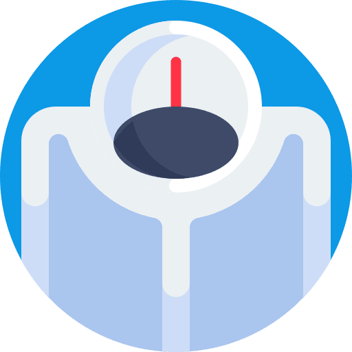 Weight scale management weight scale measuring icon