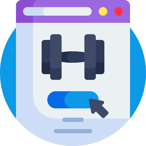 Website excercise sports and competition multimedia icon