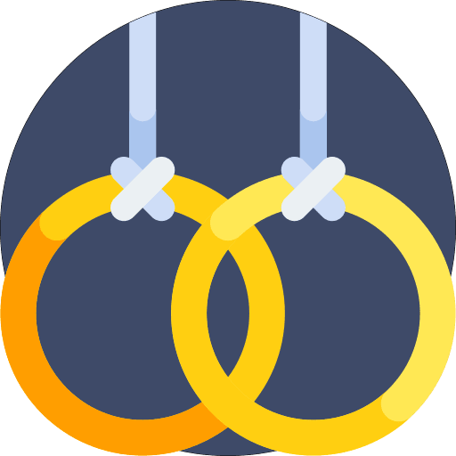 Gymnastic rings olympic gymnastic exercise icon